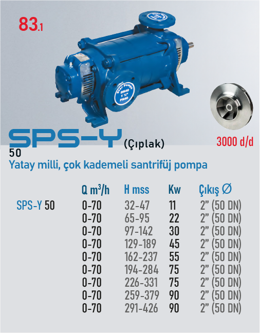 SPS-Y 50 3000d/d ÇIPLAK