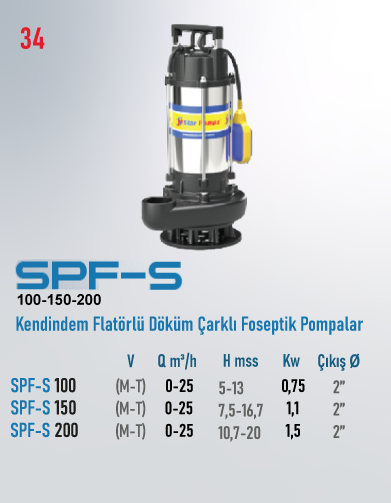 SPF-S Serisi Pompalar
